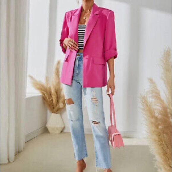 Zara Women's Oversized Pink Blazer - Picture 2 of 10